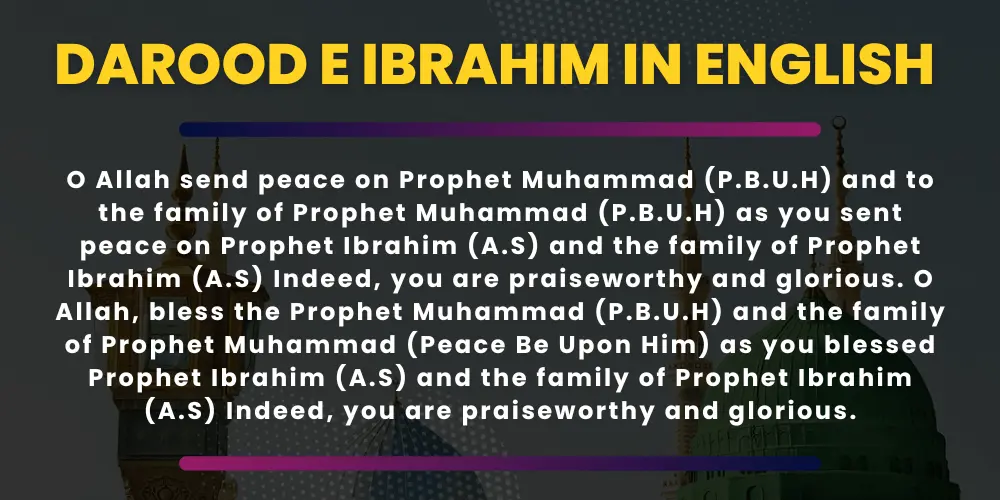 Darood E Ibrahim in English